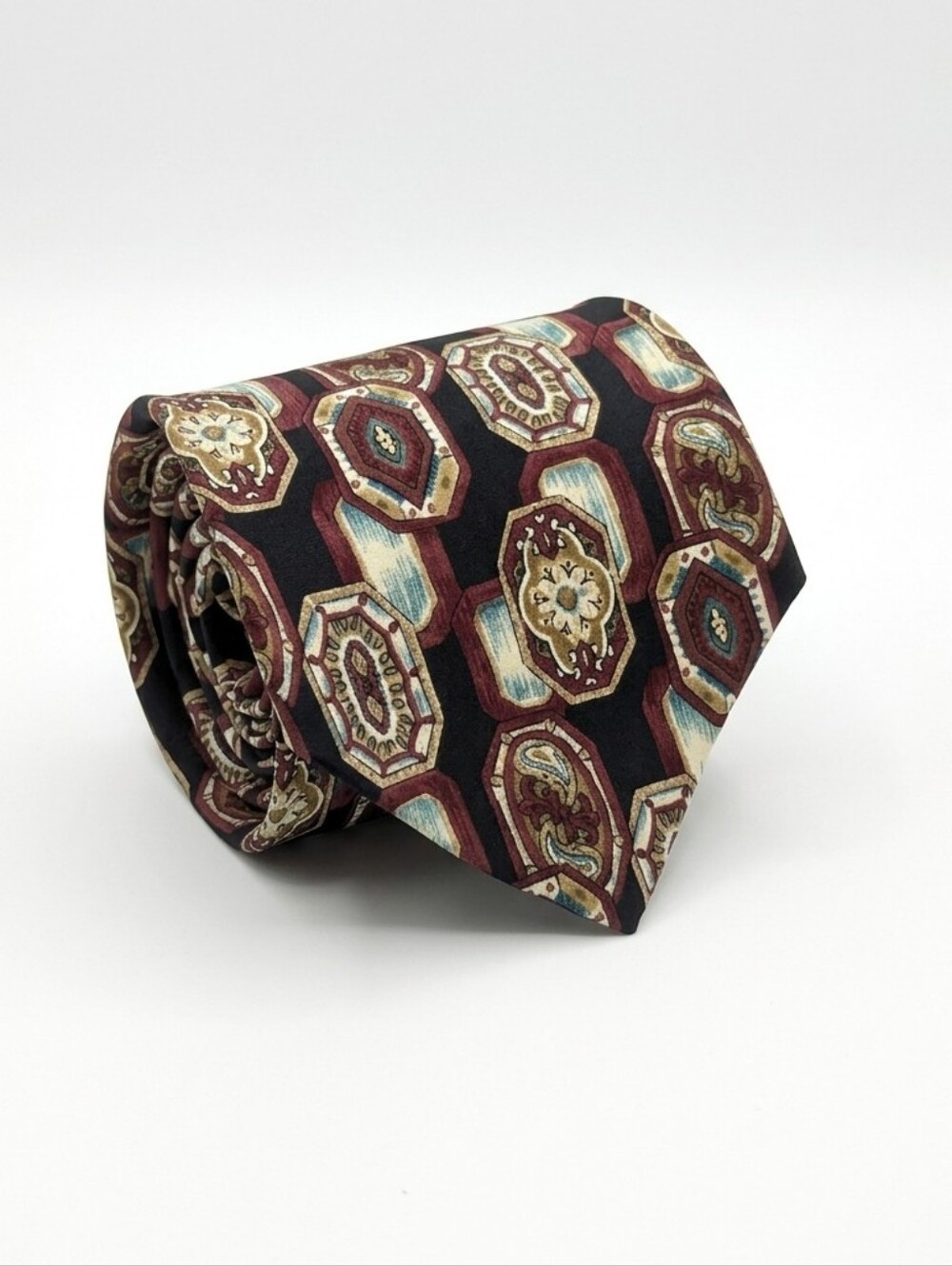 Vintage Madison Collection By Danbury Floral Retro Mens Tie 56in Length